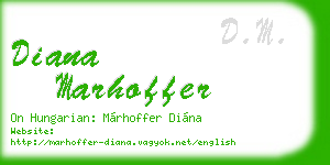 diana marhoffer business card