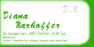 diana marhoffer business card